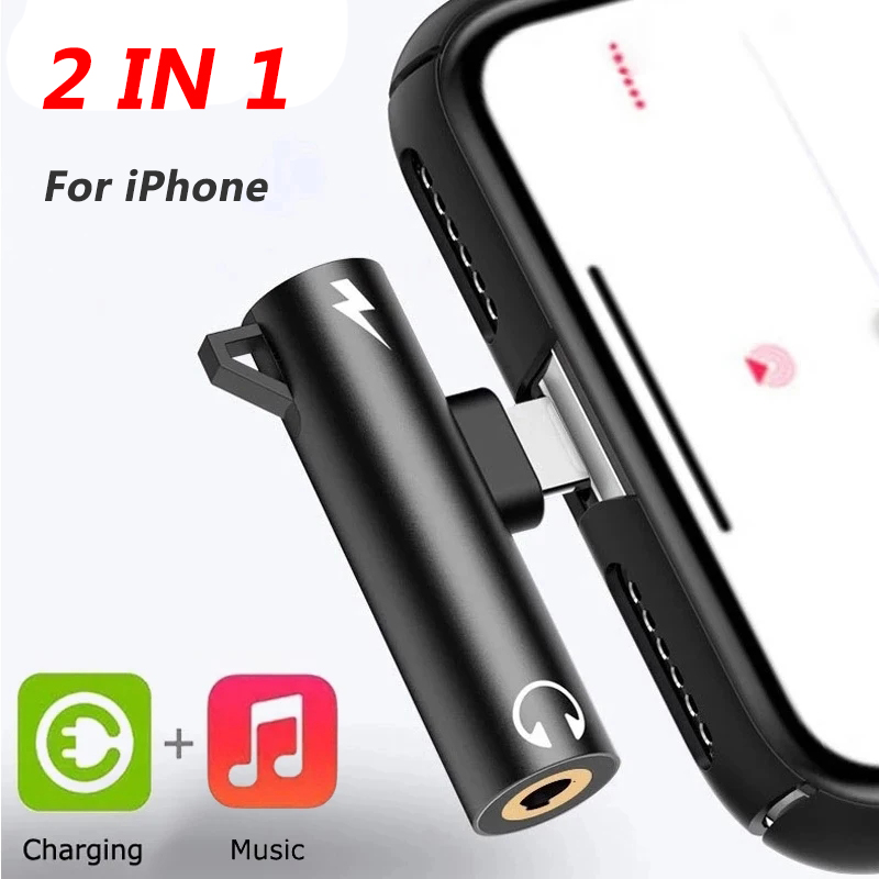 Wired Earphone Lightning - Splitter adattatore 2 in1 per iPhone