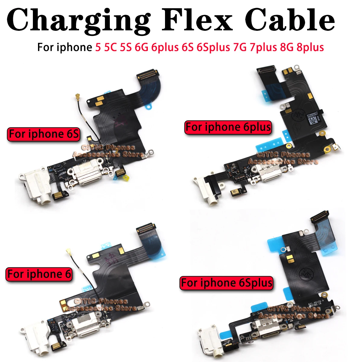 Wired Earphone Lightning - 5 pezzi per iPhone 6 6S
