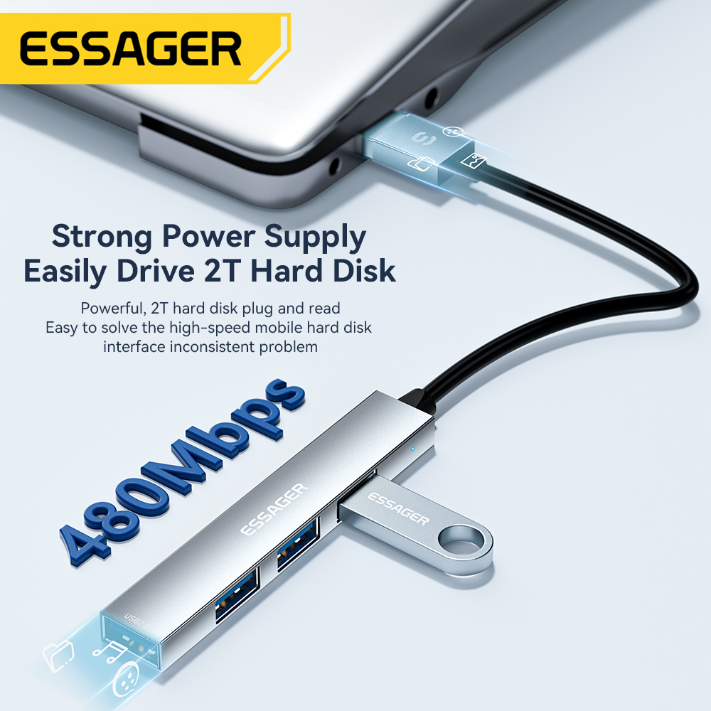 Essager 4 in 1 USB C Cavo Hub  - Usb Hub Type C recensione e prezzo
